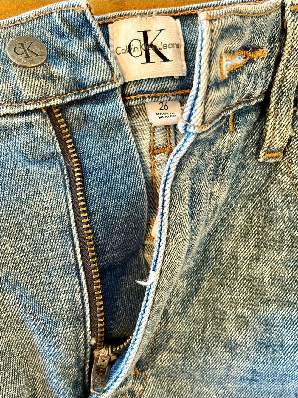 Calvin Klein Women's Light Blue Raw Hem Skirt - CK Classic Fit - Picture 6 of 8